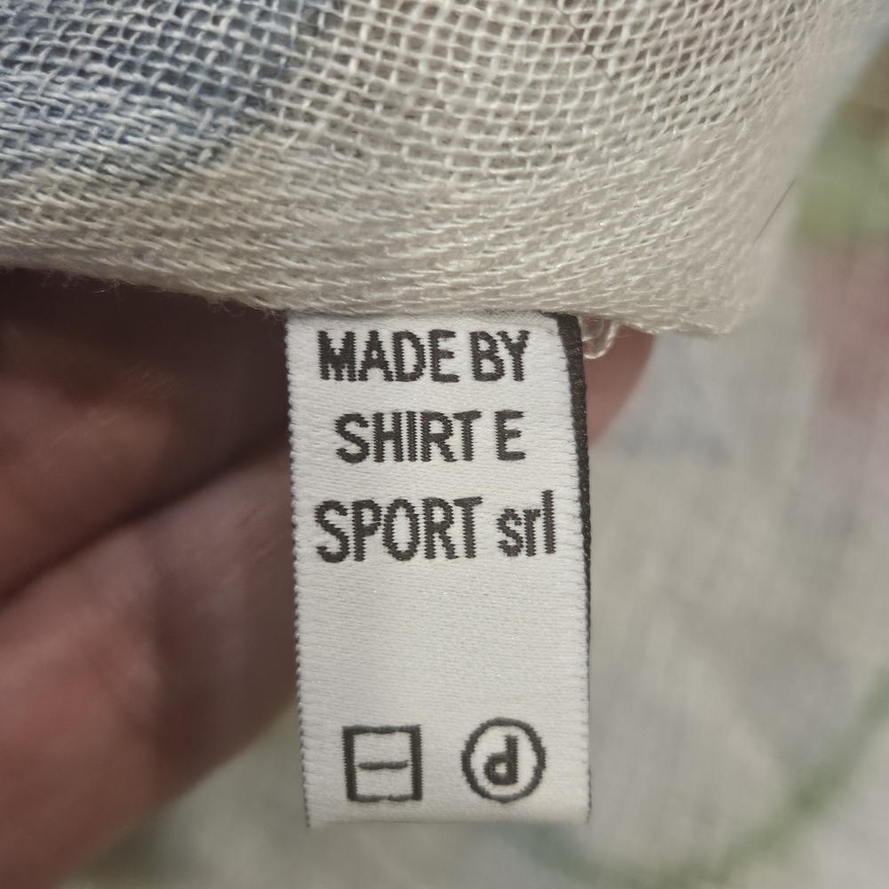 Shirt & Sport srl 100% Linen Floral Rectagular Scarf 75" x 22" Made In Italy - Picture 5 of 7